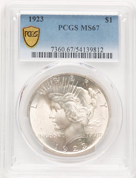 1923 Peace Dollar PCGS MS67 (780697001)