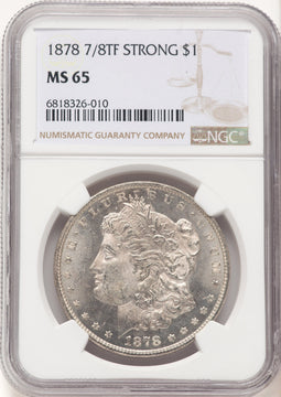 1878 7/8TF STRONG Morgan Dollar NGC MS65 (780754004)