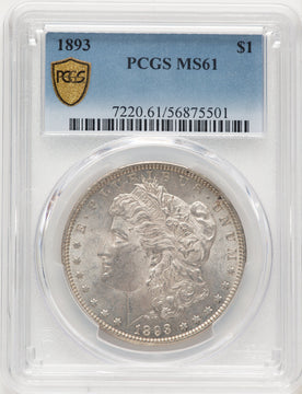 1893 Morgan Dollar PCGS MS61
