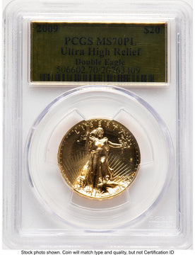 2009 G$20 Ultra High Relief PL Gold Foil PCGS MS70 (780874005)
