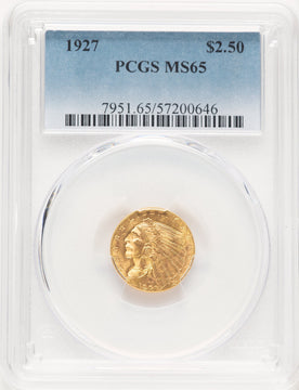 1927 $2.50 Indian Quarter Eagle PCGS MS65 (780925016)