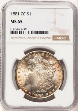 1881-CC Morgan Dollar NGC MS65 (780933009)