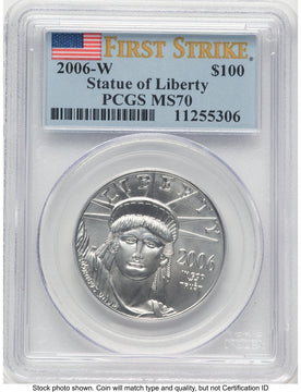 2006-W Burnished Platinum Eagle 1 oz FS Flag PCGS MS70
