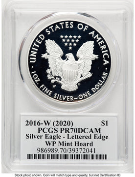 2016-W Proof Silver Eagle 1 oz WP Mint Hoard TD Rogers PCGS PR70 (781017115)
