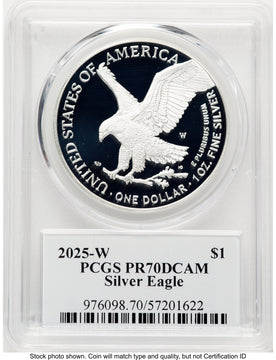 2025-W Proof Silver Eagle 1 oz TD Rogers PCGS PR70