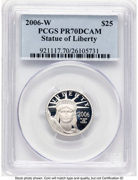 2006-W Proof Platinum Eagle 1/4 oz Blue Label PCGS PR70 (781206029)