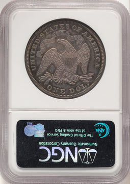 1866 Motto Seated Dollar NGC MS65