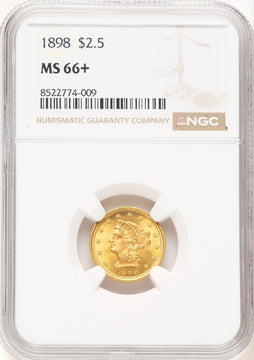 1898 $2.50 Liberty Quarter Eagle NGC MS66+ (781342004)