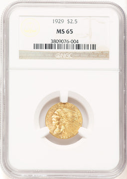 1929 $2.50 Indian Quarter Eagle NGC MS65 (781342005)