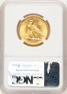 1907 $10 No Motto Indian Eagle NGC MS65 (781342008)
