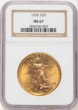 1928 $20 Saint-Gaudens Double Eagle NGC MS67 (781342017)