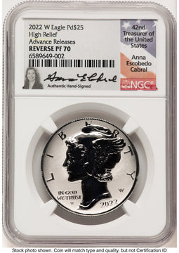2022-W Palladium Eagle 1 oz REV AR Anna Cabral NGC PF70 (781489002)