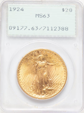 1924 $20 Saint Saint-Gaudens Double Eagle PCGS MS63