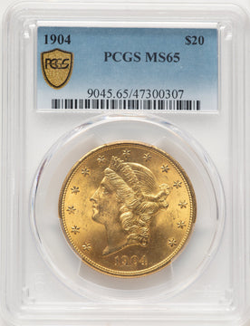 1904 $20 Liberty Liberty Double Eagle PCGS MS65 (781579015)