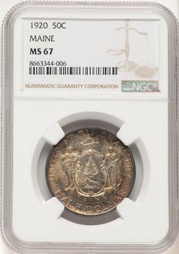 1920 50C Maine Commemorative Silver NGC MS67 (781731106)