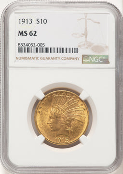 1913 $10 Indian Eagle NGC MS62 (781772008)