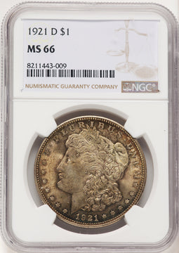 1921-D Morgan Dollar NGC MS66 (781789013)