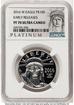 2016-W Proof Platinum Eagle 1 oz ER American Liberty Series Label NGC PF70