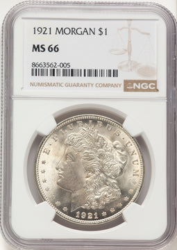 1921 Morgan Morgan Dollar NGC MS66