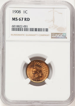 1908 1C RD Indian Cent NGC MS67