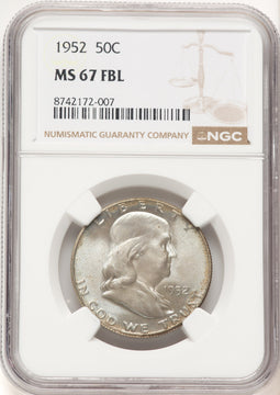 1952 50C FL Franklin Half Dollar NGC MS67 (782214019)