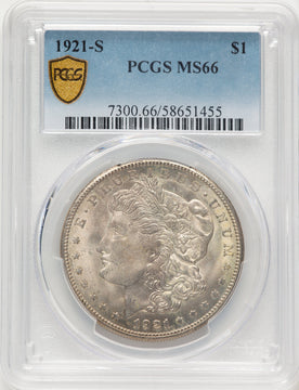 1921-S Morgan Dollar PCGS MS66 (782214041)