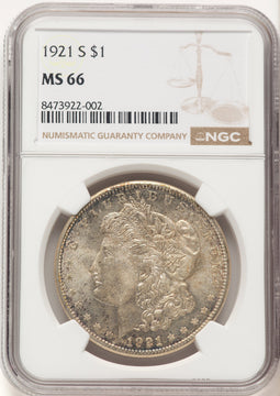 1921-S Morgan Dollar NGC MS66 (782214042)