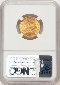 1907-D $5 Liberty Half Eagle NGC MS65+ (782357001)
