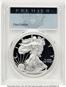 2017-S Proof Silver Eagle Congratulations Set 1 oz Premier Label PCGS PR70