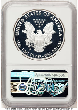 2018-S Proof Silver Eagle 1 oz ER Blue NGC PF70