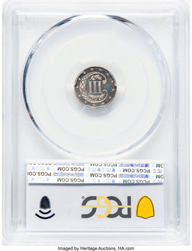 1873 3CS CA CAC Proof Three Cent Silver PCGS PR64