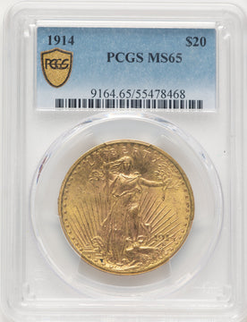 1914 $20 Saint-Gaudens Double Eagle PCGS MS65 (782836001)