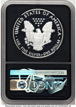 2021-W TY1 Proof Silver Eagle 1 oz FDI Elizabeth Jones NGC PF70