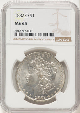 1882-O Morgan Dollar NGC MS65