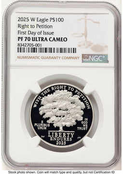 2025-W Proof Platinum Eagle 1 oz FDI Brown Label NGC PF70