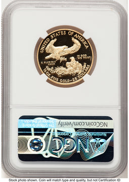 2017-W Proof Gold Eagle 1/2 oz 2020 West Point Mint Hoard Reagan Bust Art NGC PF70 (783250053)