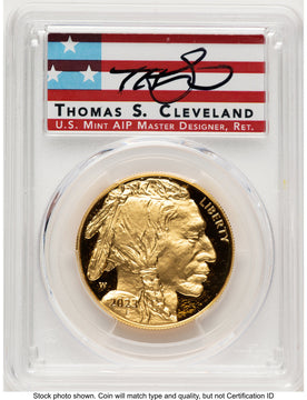 2023-W Proof Gold Buffalo 1 oz AR PCGS PR70 Thomas Cleveland