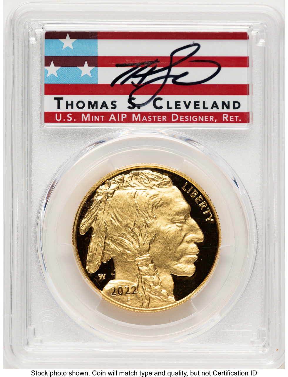 2022-W Proof Gold Buffalo 1 oz FDI Thomas Cleveland Americana PCGS