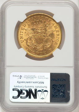 1875 $20 Liberty Double Eagle NGC MS61