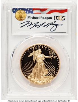 2019-W Proof Gold Eagle 1 oz Reagan Legacy Series Michael Reagan PCGS PR70