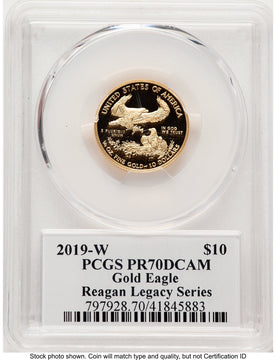 2019-W Proof Gold Eagle 1/4 oz Reagan Legacy Series Michael Reagan PCGS PR70