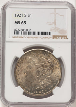 1921-S Morgan Dollar NGC MS65 (783542017)
