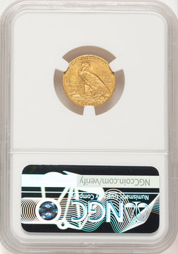 1911 $2.50 Brown Label Indian Quarter Eagle NGC MS63