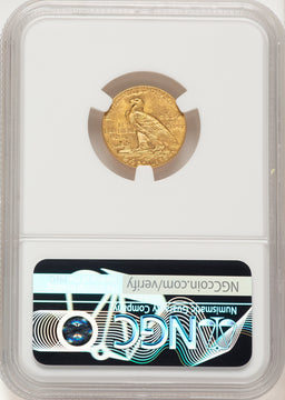 1913 $2.50 Brown Label Indian Quarter Eagle NGC MS63