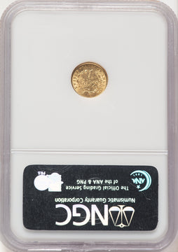 1854 G$1 T-1 Gold Dollar NGC MS61