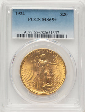 1924 $20 Saint Saint-Gaudens Double Eagle PCGS MS65+