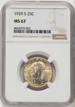 1929-S 25C Standing Liberty Quarter NGC MS67