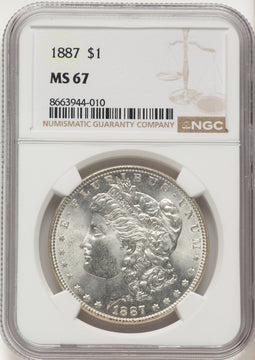 1887 Morgan Dollar NGC MS67