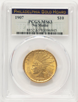 1907 $10 No Motto Indian Eagle PCGS MS63 (784014025)