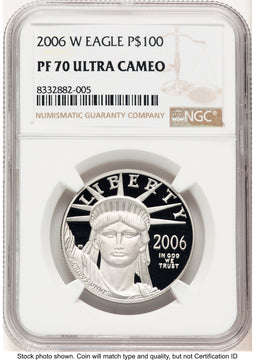 2006-W Proof Platinum Eagle 1 oz Brown Label NGC PF70